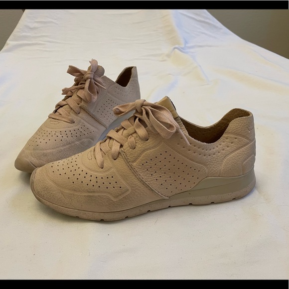 Pink Suede Leather Tennis Shoes Casual 